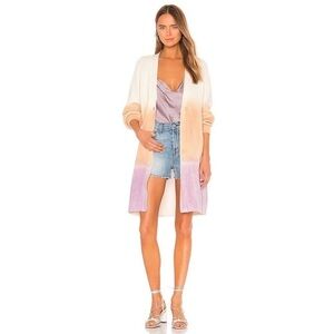 Revolve | 525 Pastel Ombré Long Spray Dye Cardigan Size Large